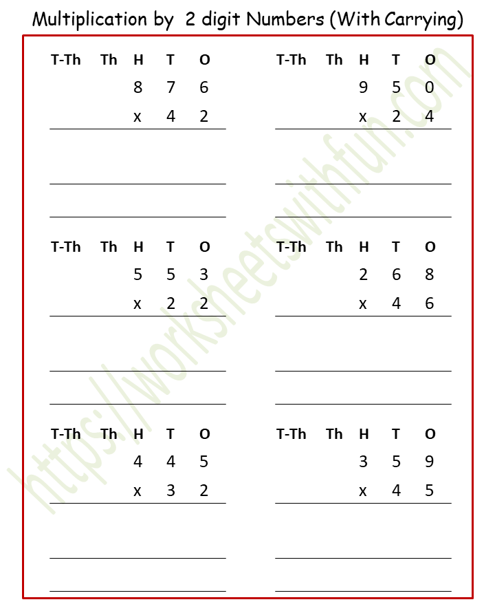 Multiplication for store class 5